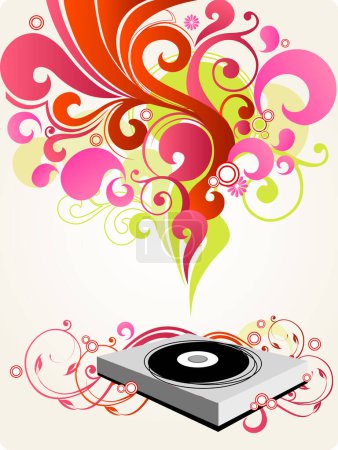 Illustration for Illustration drawing of musical background - Royalty Free Image
