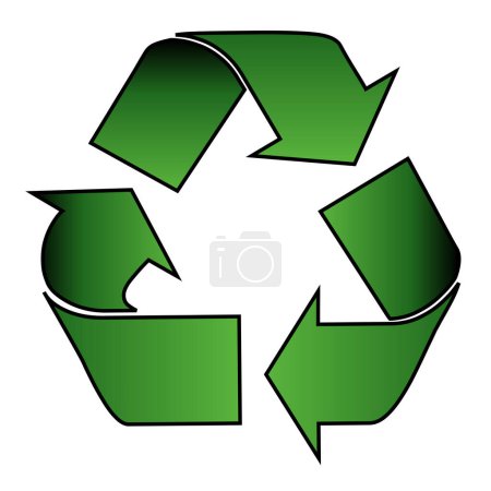 Illustration for Recycle symbol isolated over white background - Royalty Free Image
