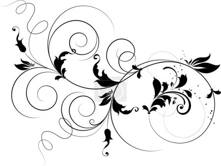 Floral illustration. Can be used for design.