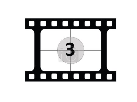 Illustration for A vector representing a film countdown - Royalty Free Image