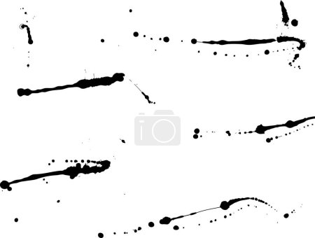 vector illustration of ink splats for use as design aides