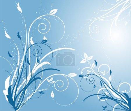 Téléchargez les illustrations : Arrière-plan floral - image vectorielle - illustration couleur - en licence libre de droit