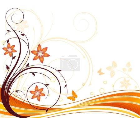 Illustration for Floral vector design image - color illustration - Royalty Free Image
