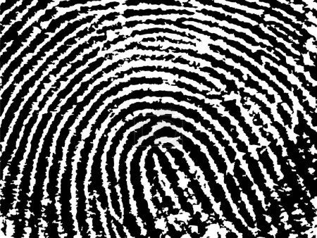 Illustration for Black and White Vector Fingerprint Crop  - Low Poly Count - Royalty Free Image