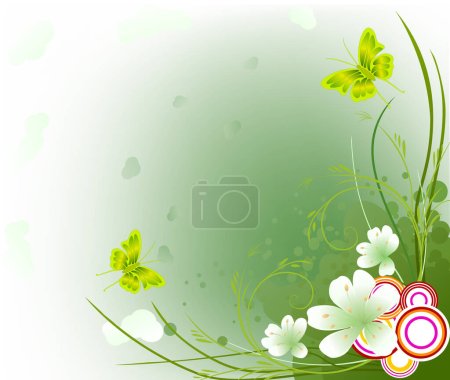 Illustration for Floral    background - vector image - color illustration - Royalty Free Image