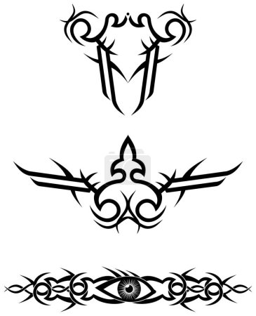 Illustration for Tribal tattoo designs / vector illustration - Royalty Free Image