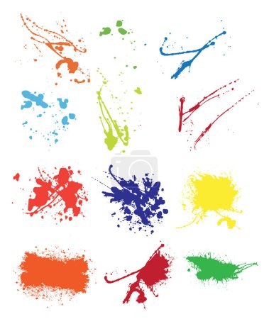 12 splash set image - color illustration