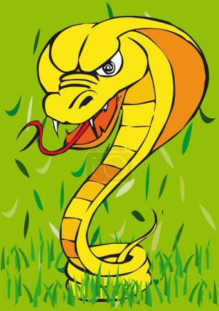 Illustration for Illustratition of an Toonimal Snake-Vector - Royalty Free Image