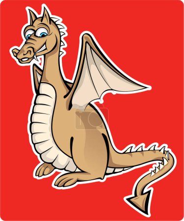 Téléchargez les illustrations : Illustration vectorielle d'un dragon - en licence libre de droit