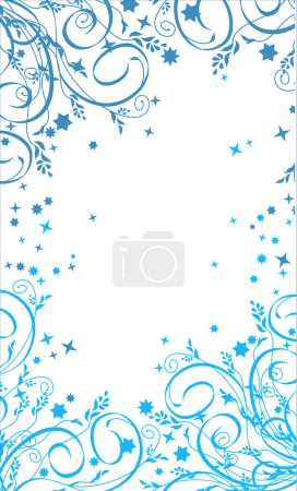 Illustration for Christmas white and blue background. Ideally for your use - Royalty Free Image