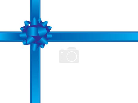 Illustration for Blue christmas bow and ribbons.  More christmas images in my portfolio. - Royalty Free Image