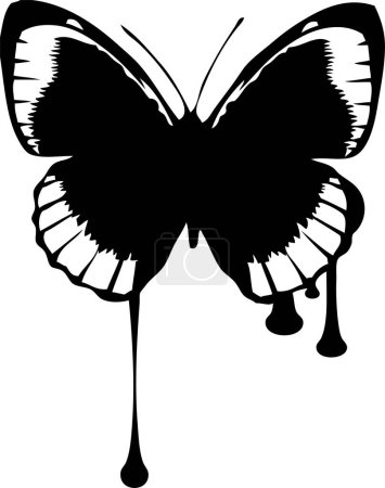 Téléchargez les illustrations : Illustration d'un papillon qui dégouline (vecteur)) - en licence libre de droit