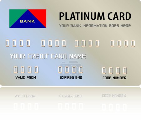 Illustration for Platinum Credit Card (Vector fully editable and resizable) - Royalty Free Image