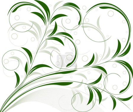 Téléchargez les illustrations : Image de fond vectorielle florale - illustration couleur - en licence libre de droit