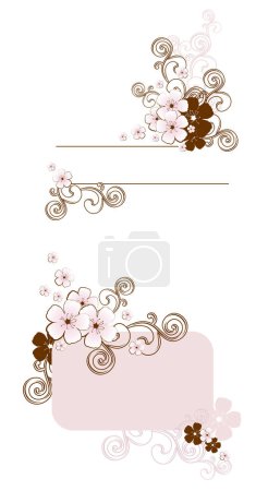 Illustration for Spring floral frame / vector / 2 variants - Royalty Free Image