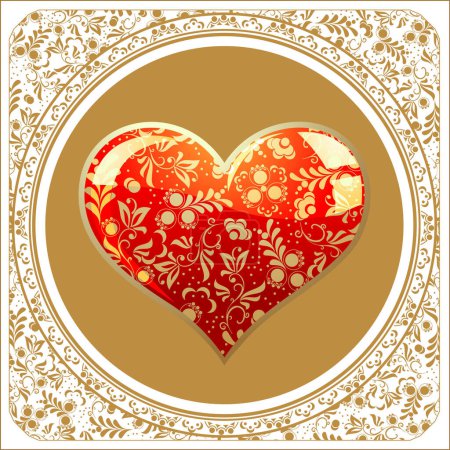 Ilustración de Fondo de San Valentín de oro - Imagen libre de derechos
