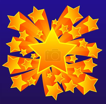 Illustration for Star background illustration image - color illustration - Royalty Free Image