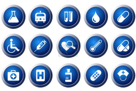 Illustration for Healthcare and Pharma icons - Royalty Free Image
