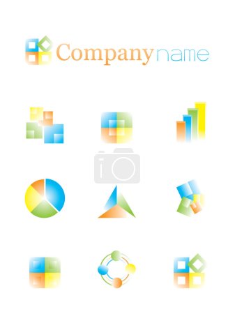 Ilustración de Logotipos de negocio. Más papelería de negocios en mi cartera. - Imagen libre de derechos