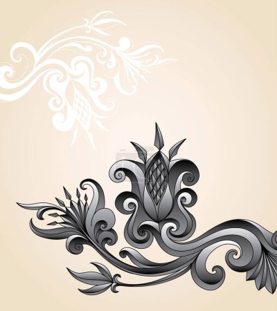 Illustration for Vector ornament in folk floral style - Royalty Free Image