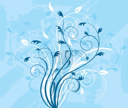Téléchargez les illustrations : Image vectorielle de fond floral - illustration couleur - en licence libre de droit