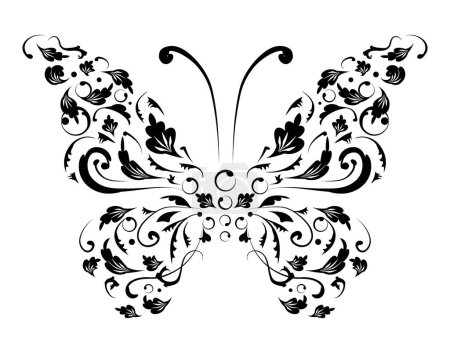 Illustration for Butterfly silhouette for you design - Royalty Free Image