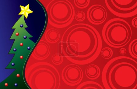 Illustration for Christmas Tree background - perfect for a card or invitation! - Royalty Free Image