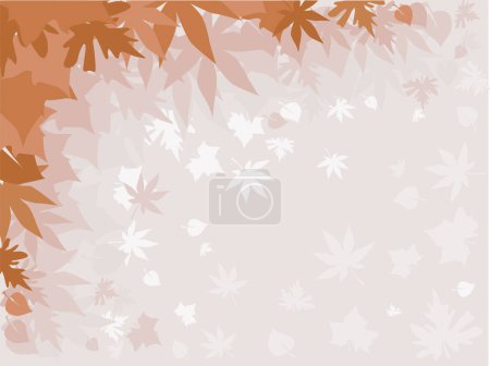 Ilustración de Fondo con hojas de otoño, elemento de diseño - Imagen libre de derechos