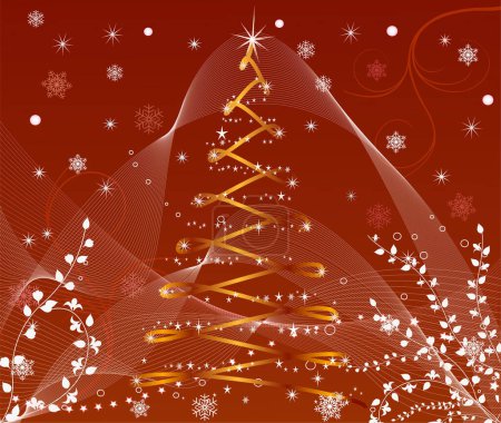 Illustration for Abstract   Christmas background - vector - Royalty Free Image