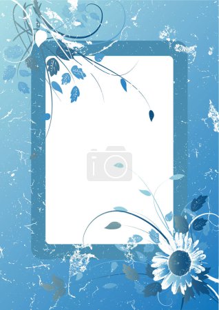 Illustration for Grunge paint flower background element for design illustratio - Royalty Free Image
