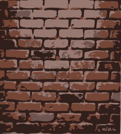 Téléchargez les illustrations : Mur de briques. Papier peint vectoriel - en licence libre de droit