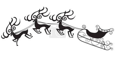 Ilustración de Ilustración de vectores de ciervos, elementos navideños para el diseño. - Imagen libre de derechos