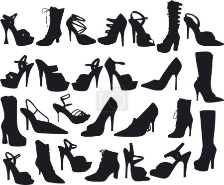 Ilustración de Ilustración de Siluetas de Zapatos Sexy - Vector - Imagen libre de derechos