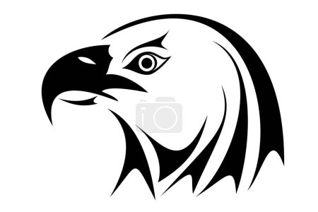 Illustration for Bald eagle head tribal tattoo - Royalty Free Image