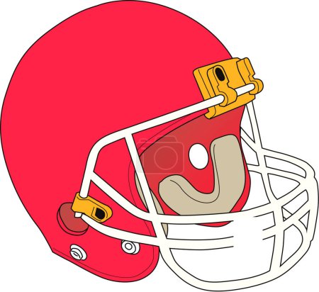 Téléchargez les illustrations : Illustration de casque de football pour utilisation dans le web et la conception d'impression - en licence libre de droit