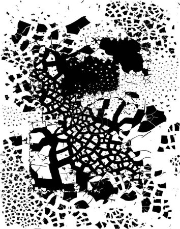 Illustration for Editable vector illustration of unique grunge pattern - Royalty Free Image
