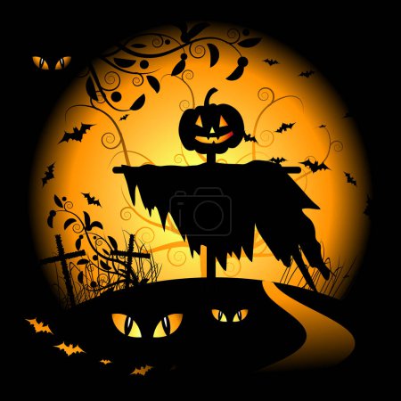 Halloween-Nacht Hintergrund, Vektorillustration