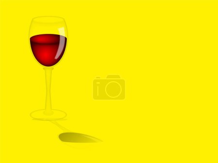 Illustration for Single Wine Glass Illustration - Royalty Free Image