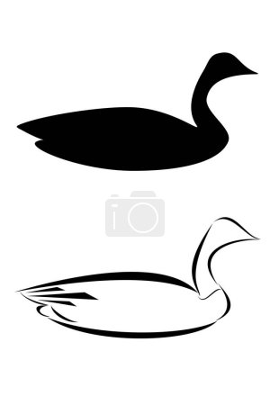 Illustration for A tribal canadian goose tattoo - Royalty Free Image