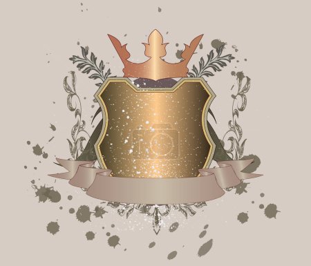 Illustration for Armory vintage emblem image - color illustration - Royalty Free Image