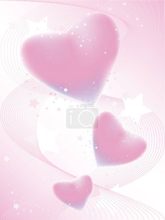 Illustration for Vector valentine background with heart - Royalty Free Image