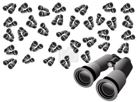 Illustration for Binoculars on isolated backgroun - Royalty Free Image