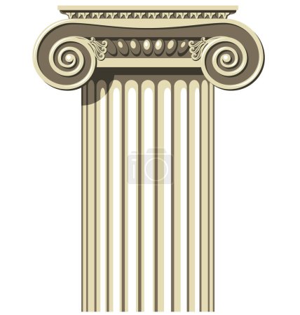 Téléchargez les illustrations : Illustration vectorielle d'une colonne ionique grecque
. - en licence libre de droit
