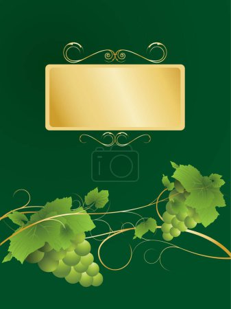 Illustration for Wine label style background.  Grouped and layered for easy editing. - Royalty Free Image