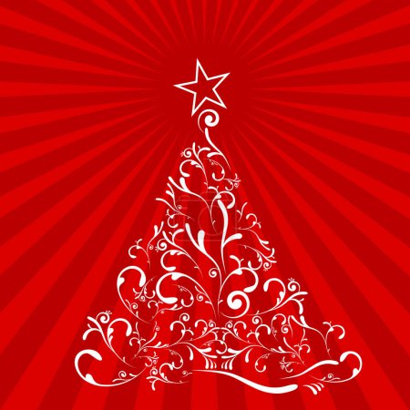 Illustration for Abstract vector Christmas tree background - Royalty Free Image