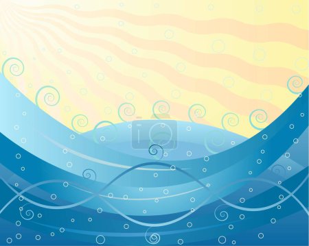 Illustration for Abstract wave art design vector illustration - Royalty Free Image