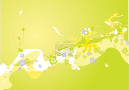 Ilustración de Colorida decoración de primavera. abstracto Primavera flor fondo - Imagen libre de derechos