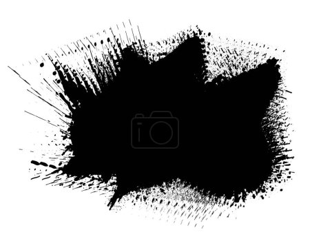 Illustration for Editable vector illustration of a large vibrating ink spill - Royalty Free Image