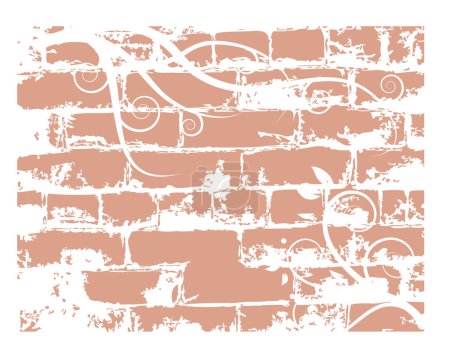 Ilustración de Ladrillo de pared, fondo grunge - Imagen libre de derechos