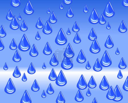Téléchargez les illustrations : Illustration vectorielle des gouttes de pluie - en licence libre de droit